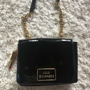 Lulu Guinness Patent Leather Lipstick Charm Bag